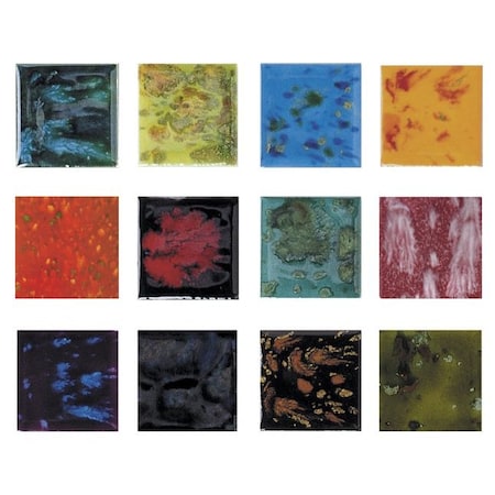 Sax True Flow Colorburst Glaze Set, 12 Assorted Colors, Fire to Cone 06 PK CGSAX1